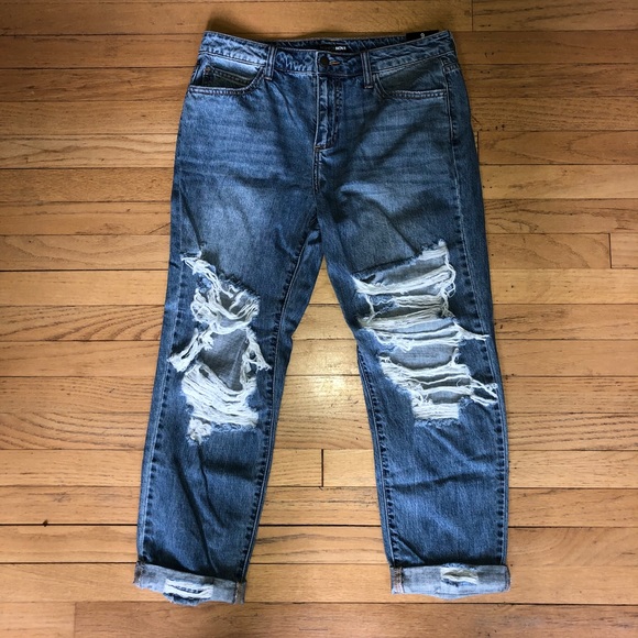 jax distressed high rise jeans